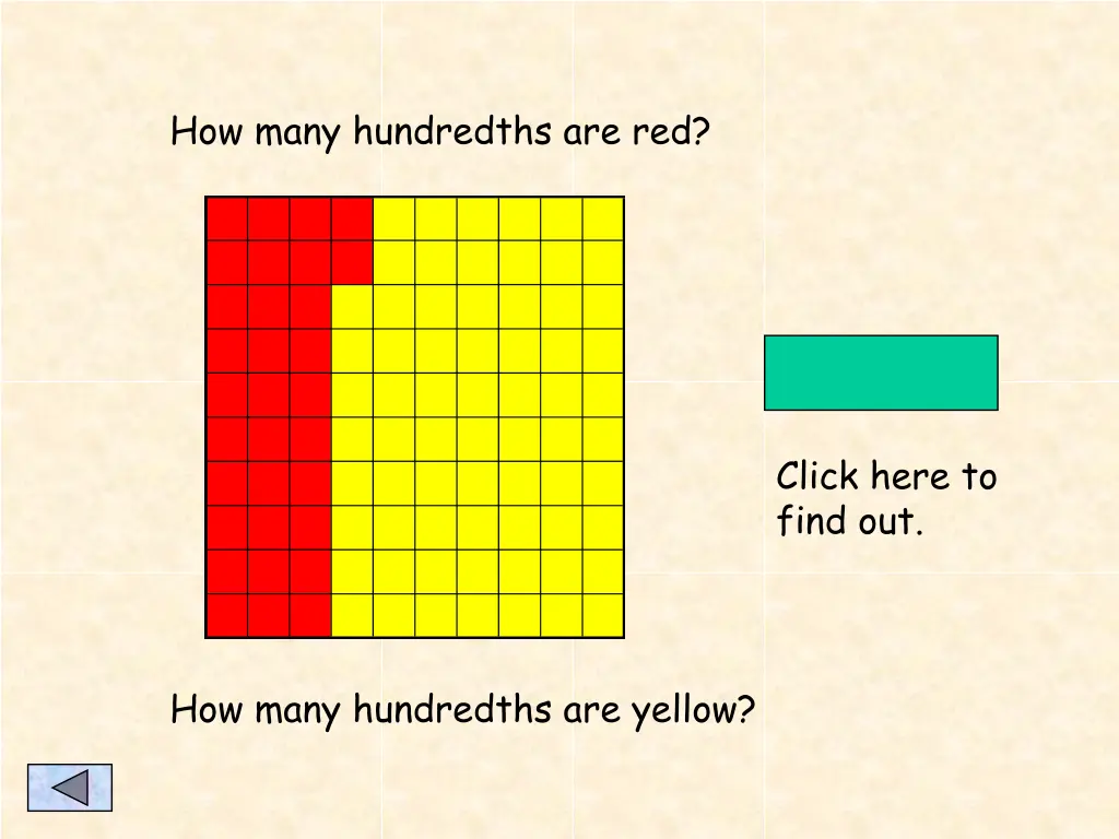 how many hundredths are red