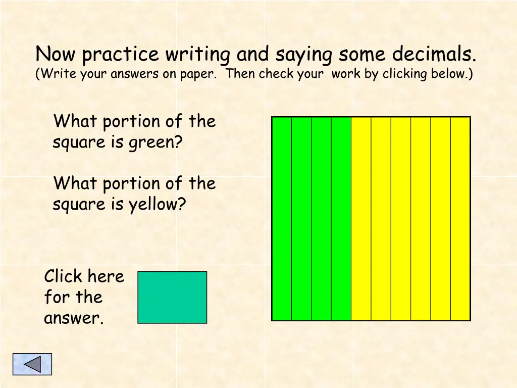 now practice writing and saying some decimals