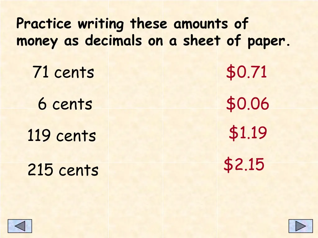 practice writing these amounts of money 1