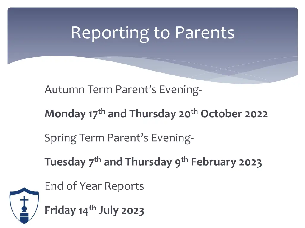 reporting to parents