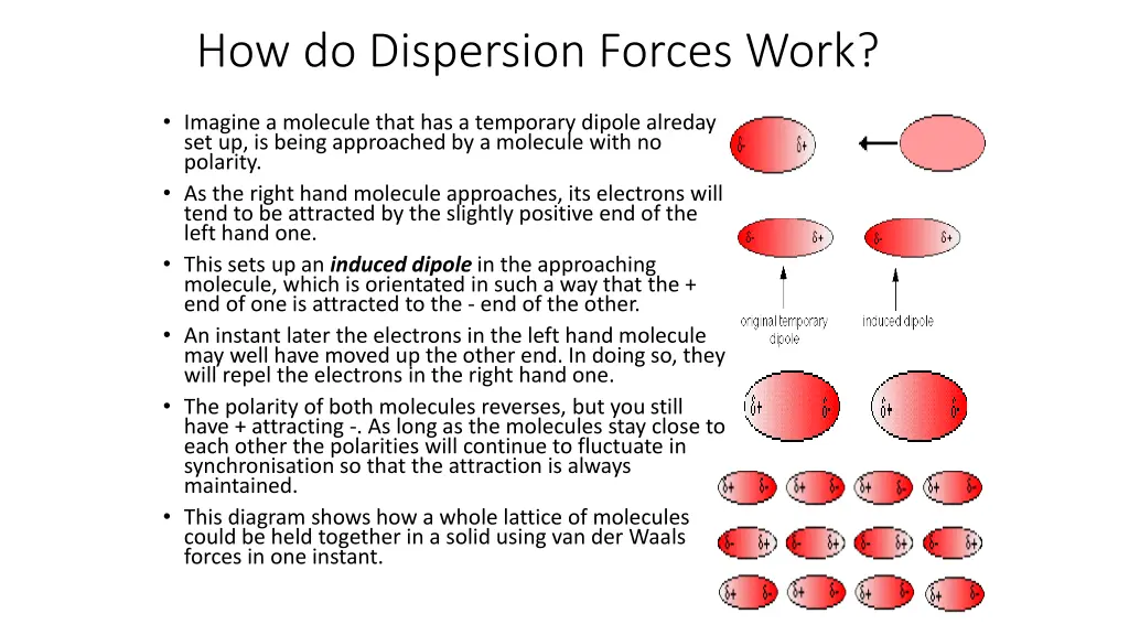 how do dispersion forces work