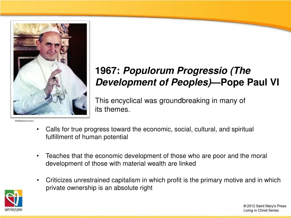 1967 populorum progressio the development