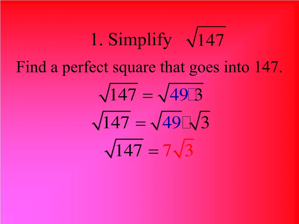 1 simplify