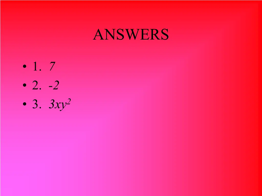 answers