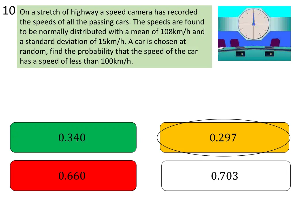 10 on a stretch of highway a speed camera