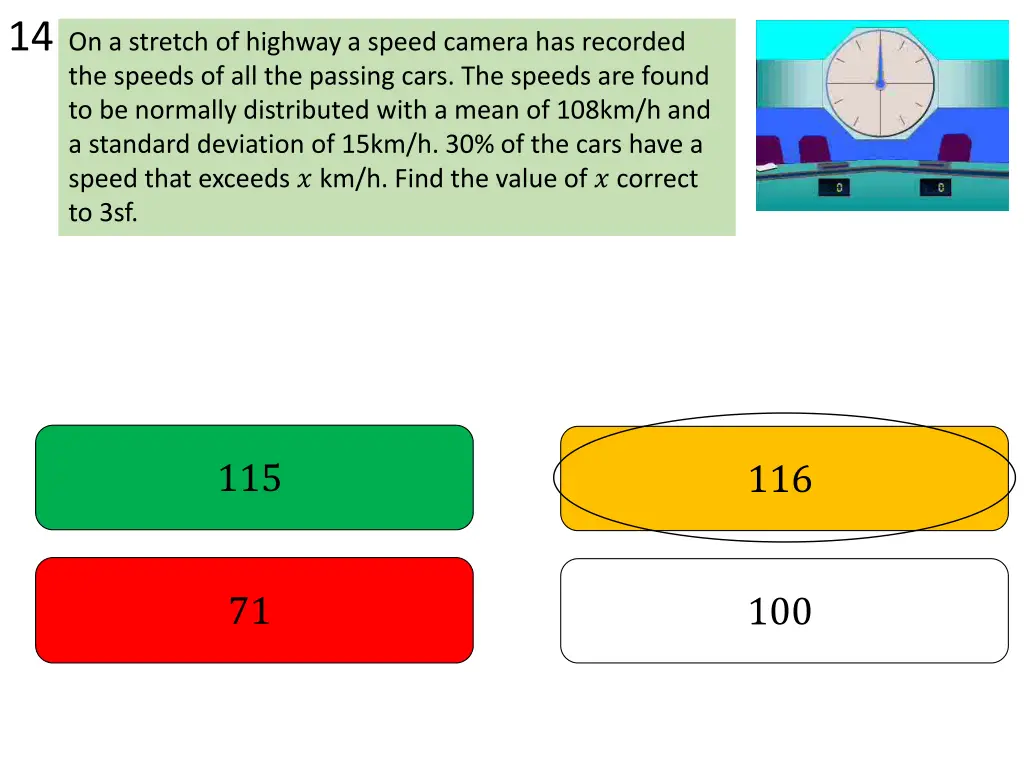 14 on a stretch of highway a speed camera