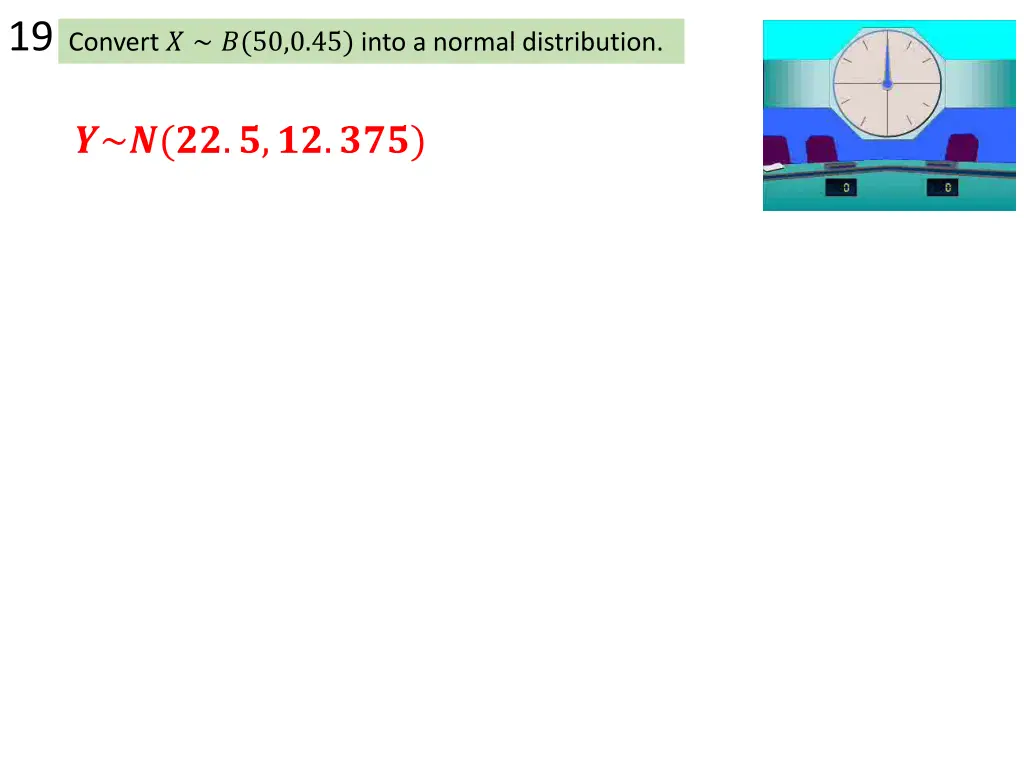 19 convert 50 0 45 into a normal distribution