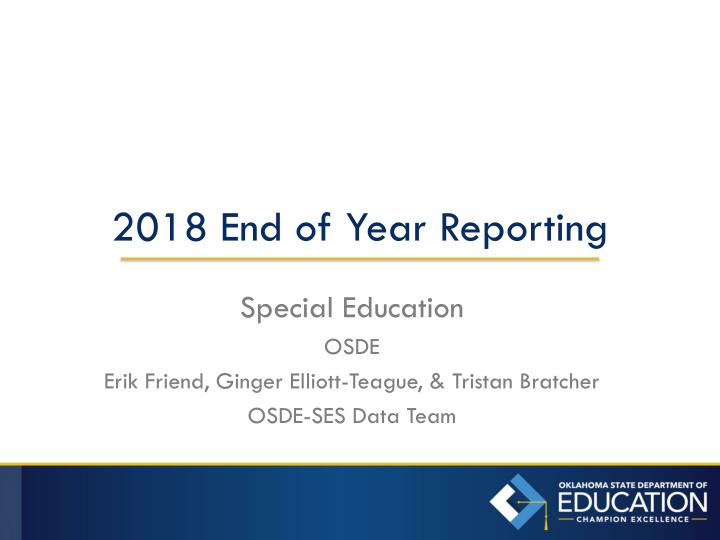 2018 end of year reporting