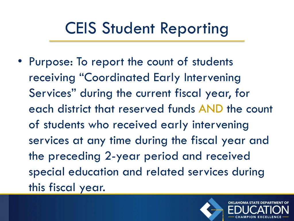 ceis student reporting