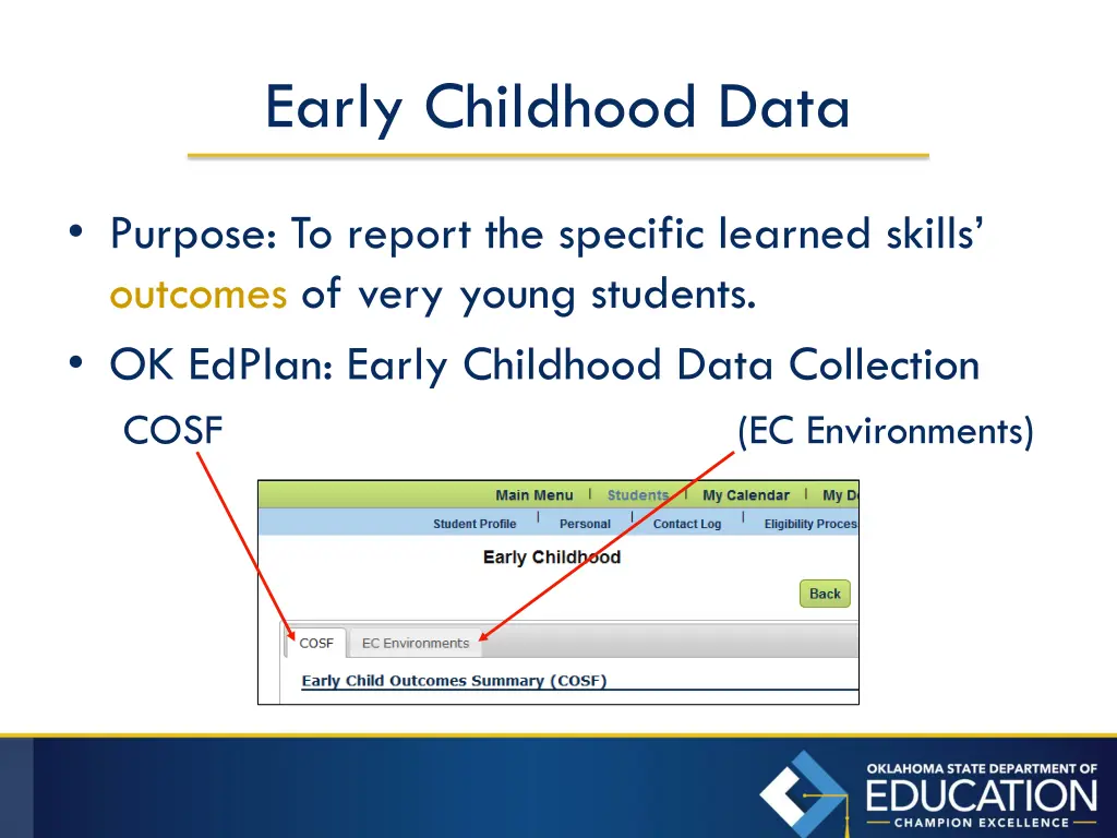 early childhood data