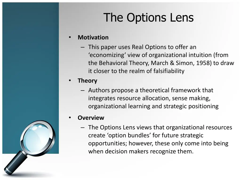 the options lens