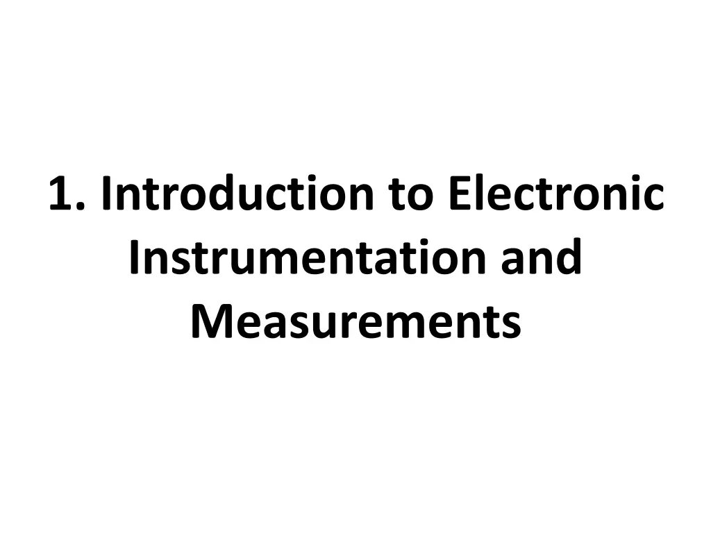 1 introduction to electronic instrumentation