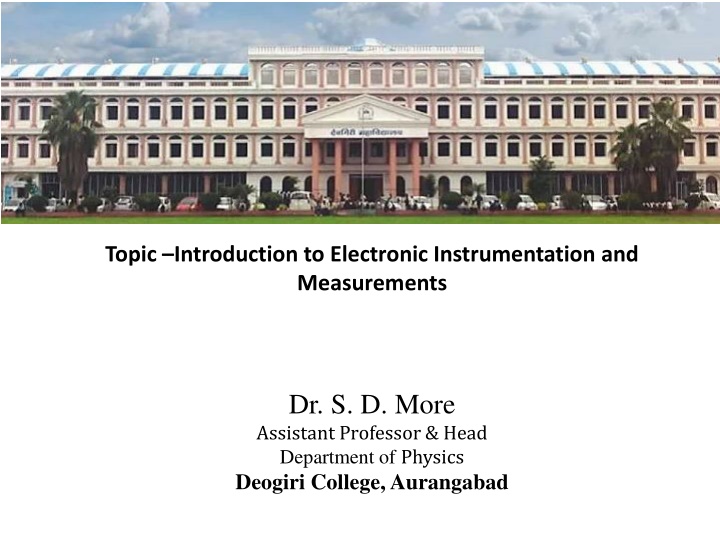 topic introduction to electronic instrumentation