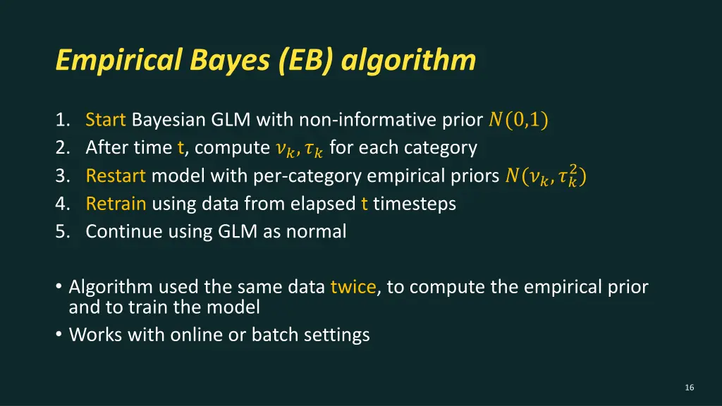 empirical bayes eb algorithm