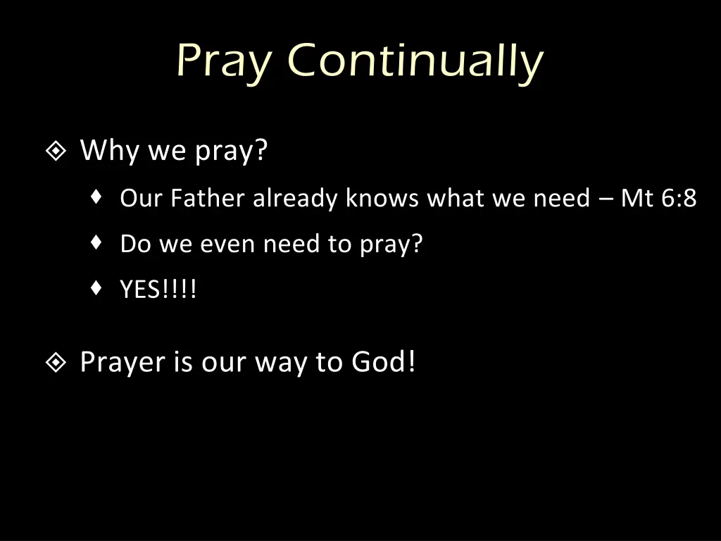 pray continually 1