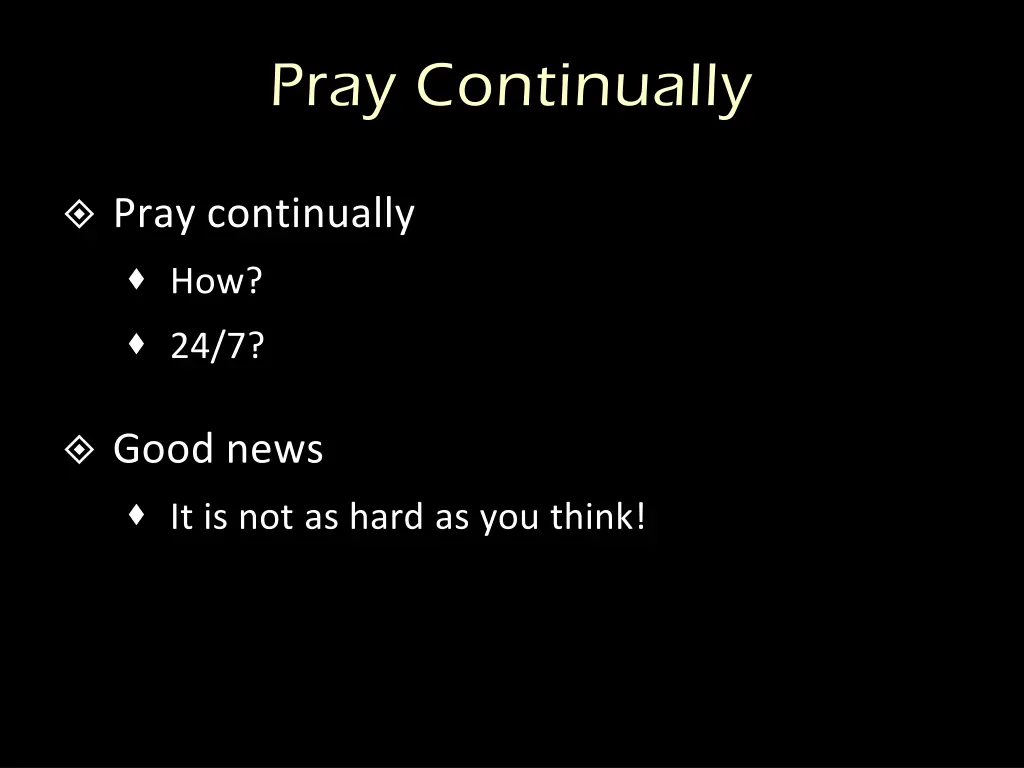 pray continually