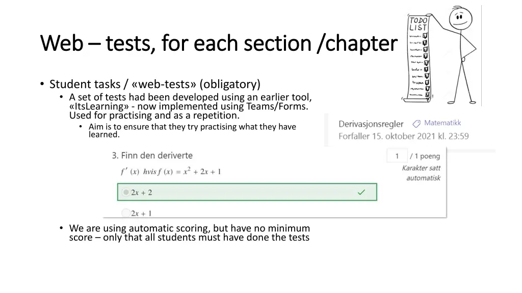 web web tests for each section chapter tests