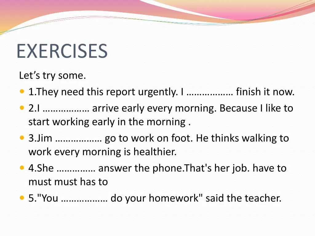 exercises