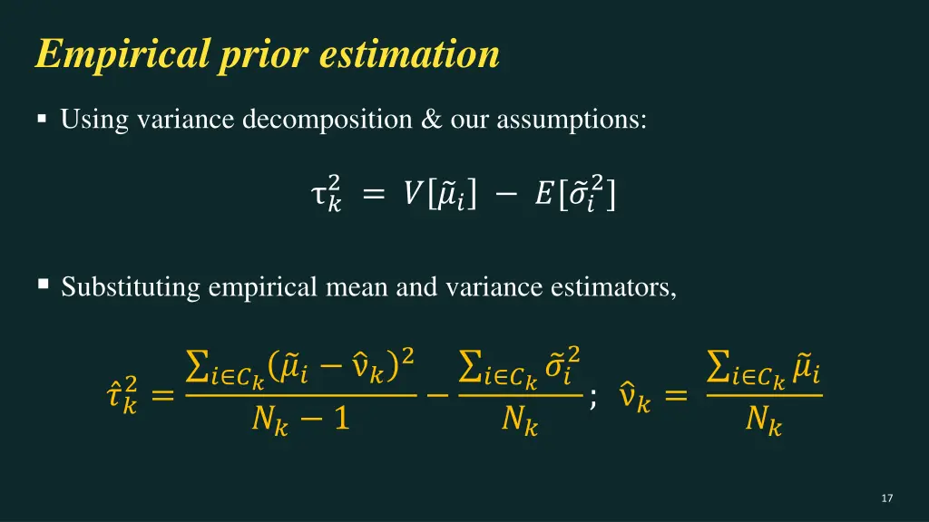 empirical prior estimation