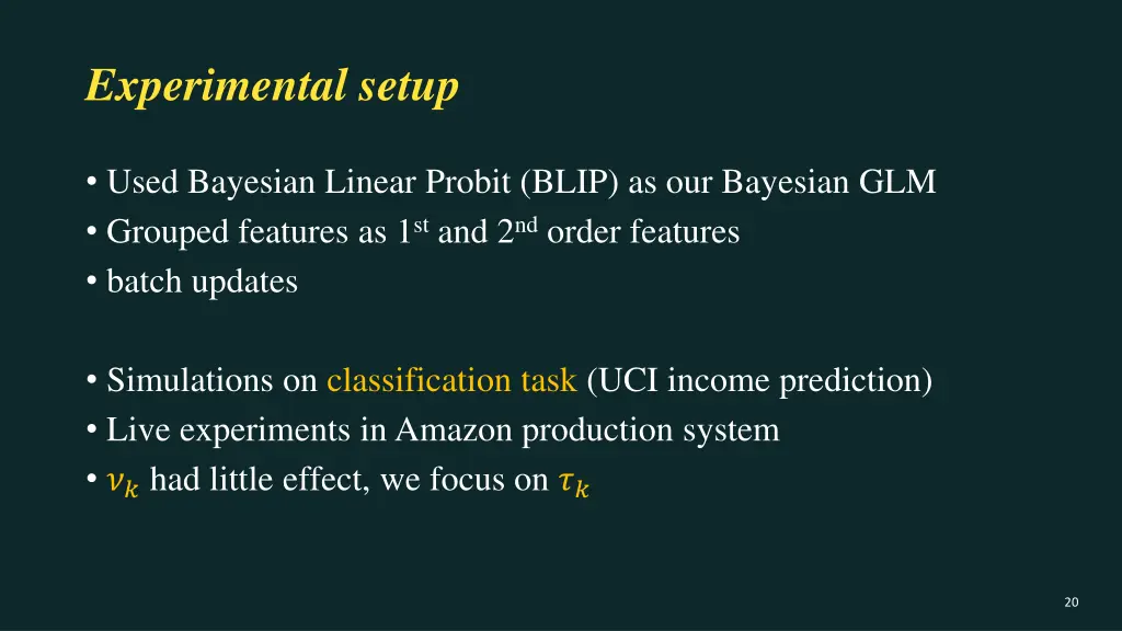 experimental setup