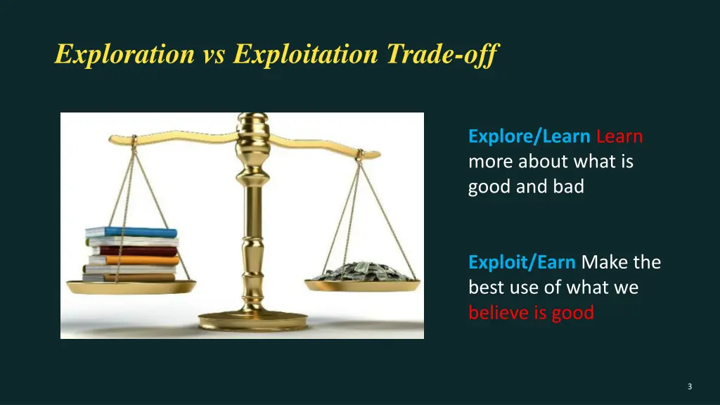 exploration vs exploitation trade off