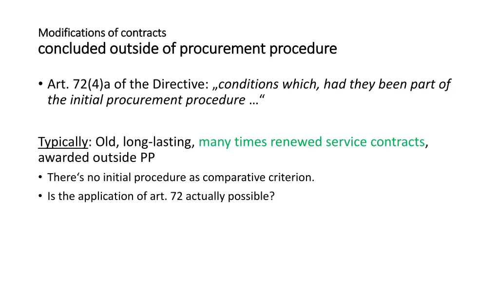 modifications of contracts modifications