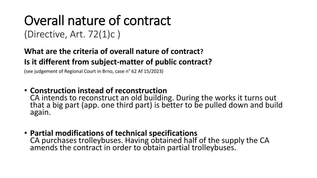 overall nature of contract overall nature