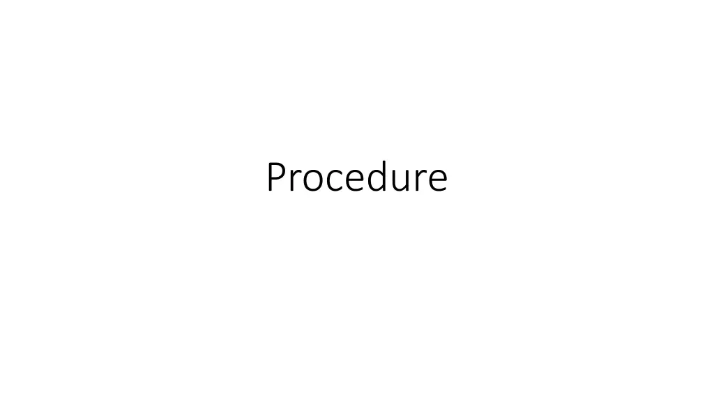 procedure