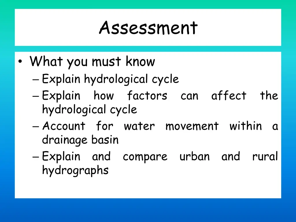 assessment