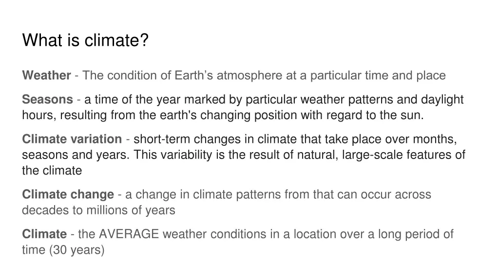 what is climate