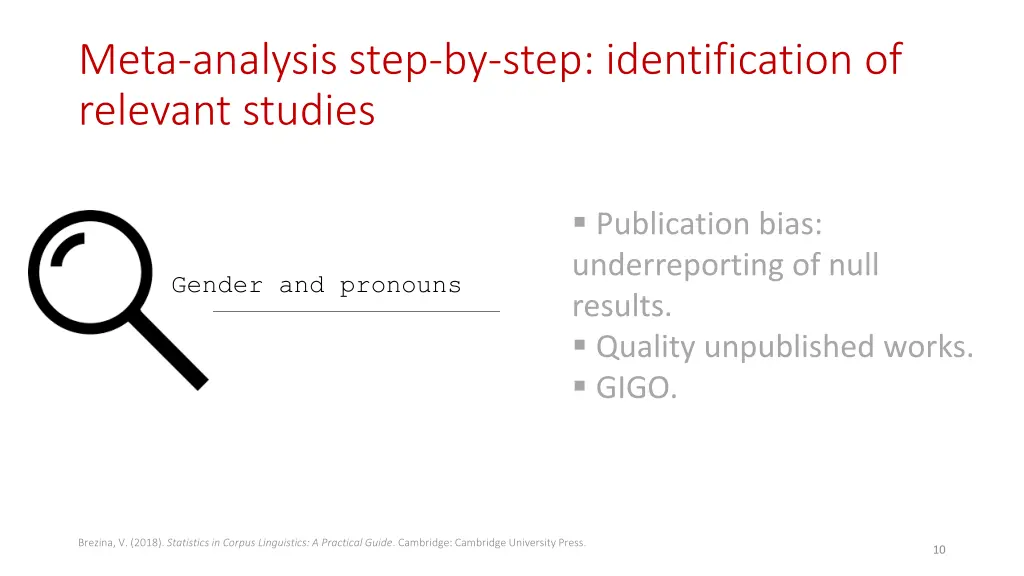 meta analysis step by step identification