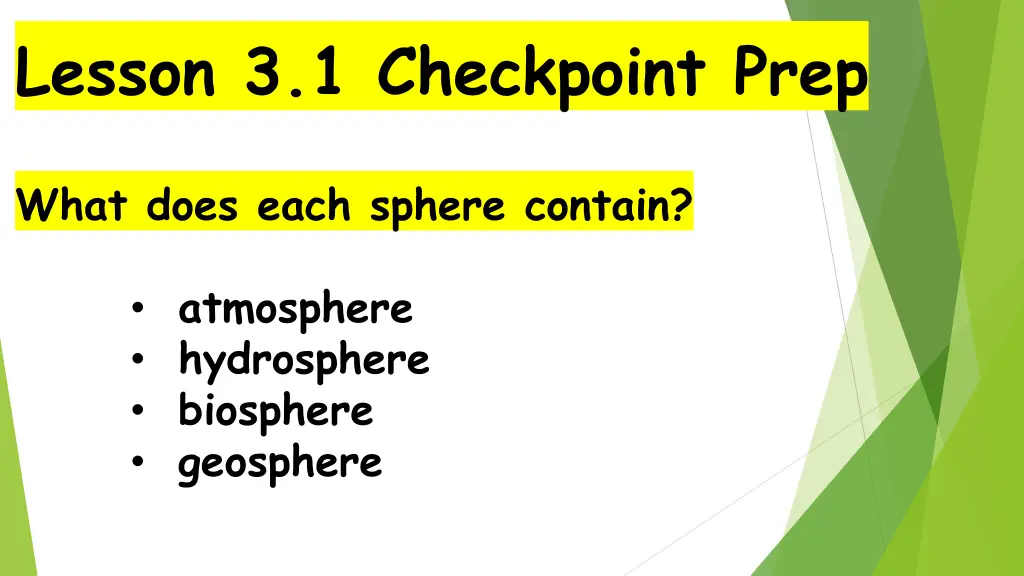 lesson 3 1 checkpoint prep