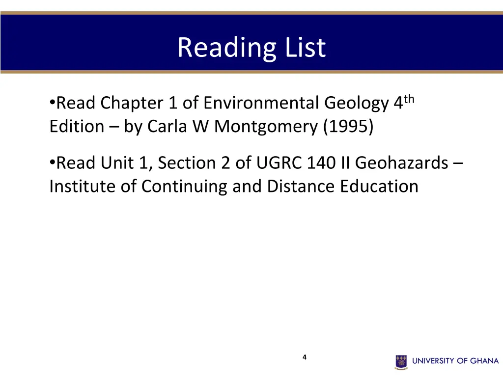 reading list