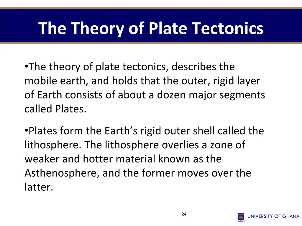 the theory of plate tectonics