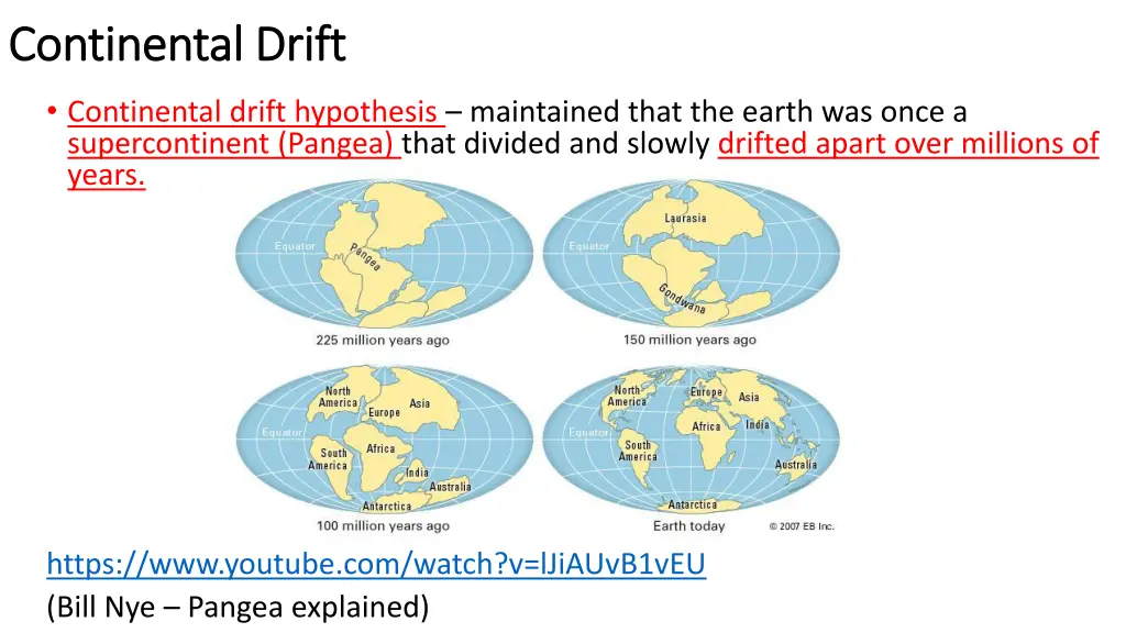 continental drift continental drift