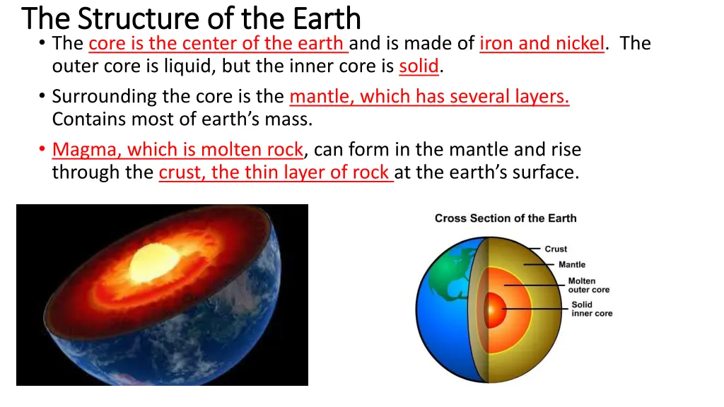 the structure of the earth the structure