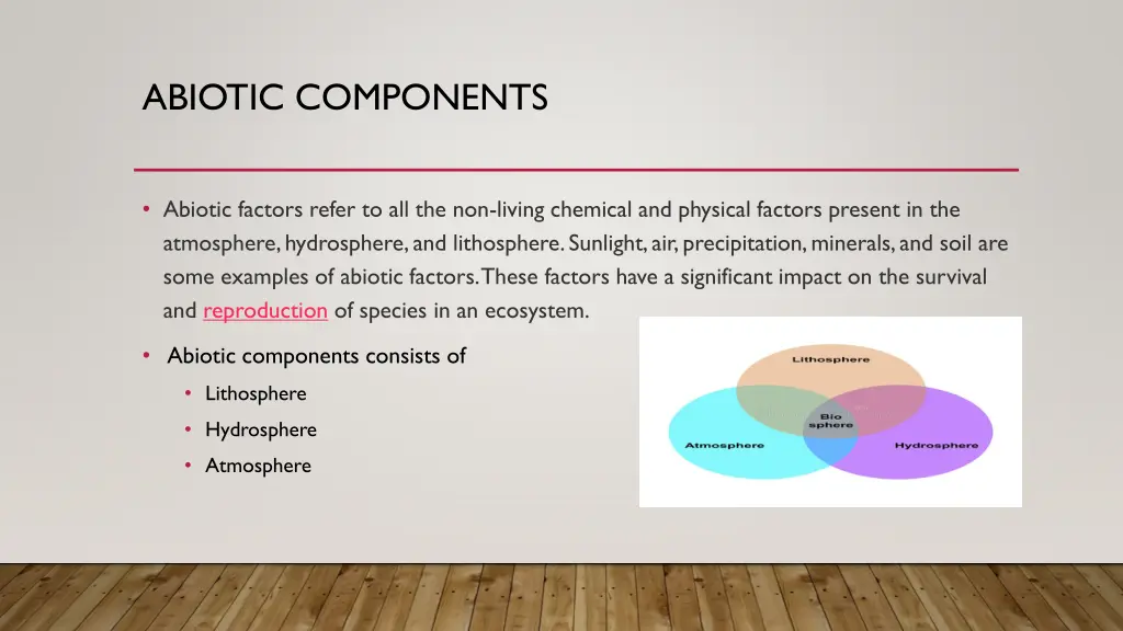 abiotic components