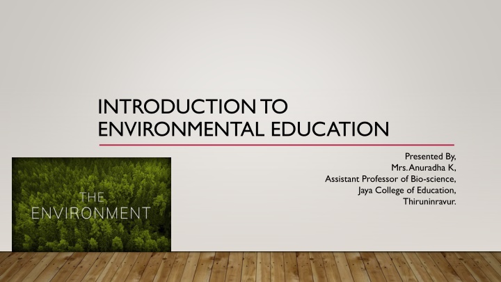 introduction to environmental education