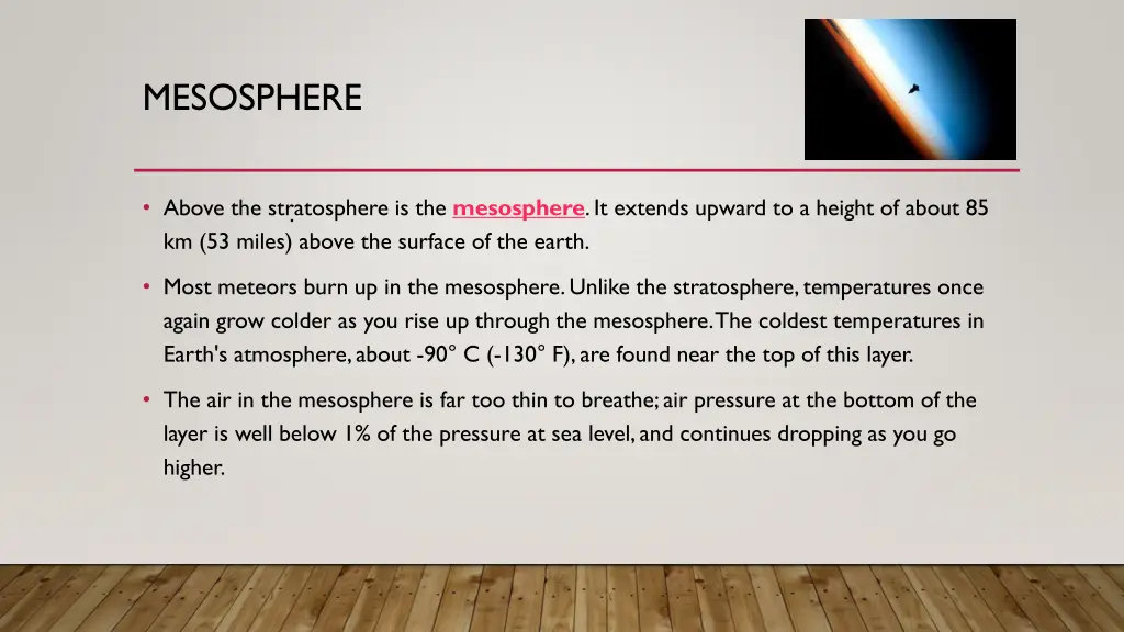 mesosphere