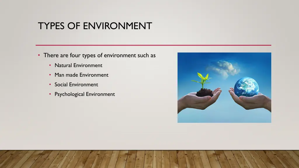 types of environment