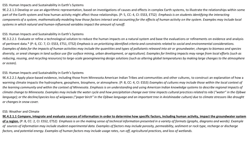 ess human impacts and sustainability in earth