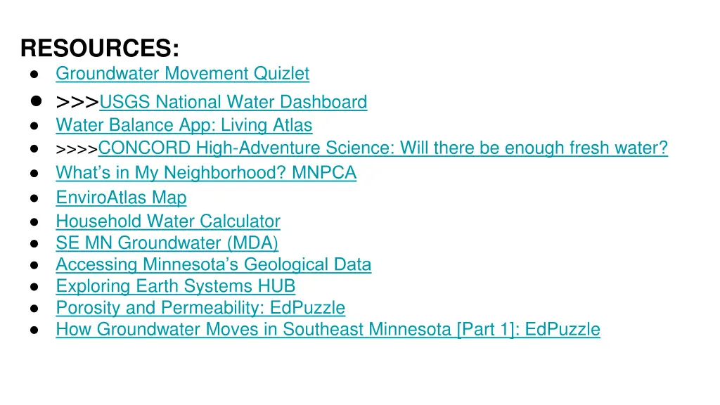 resources groundwater movement quizlet usgs