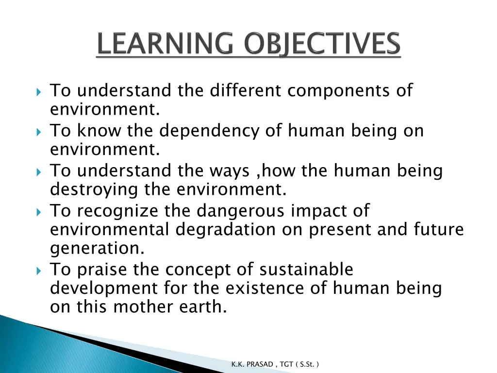 to understand the different components