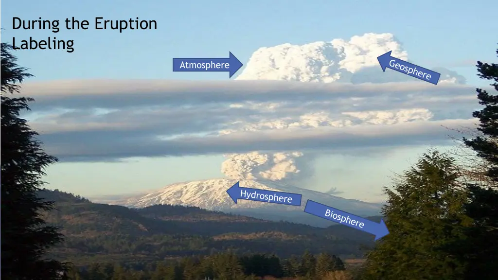 during the eruption labeling