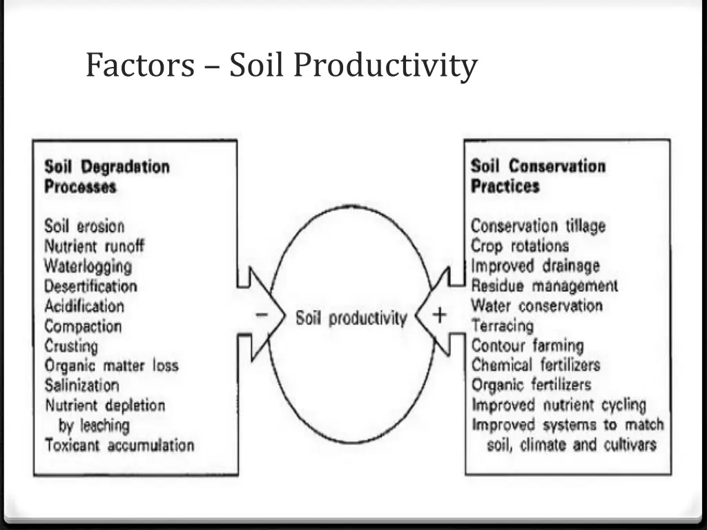 factors soil productivity