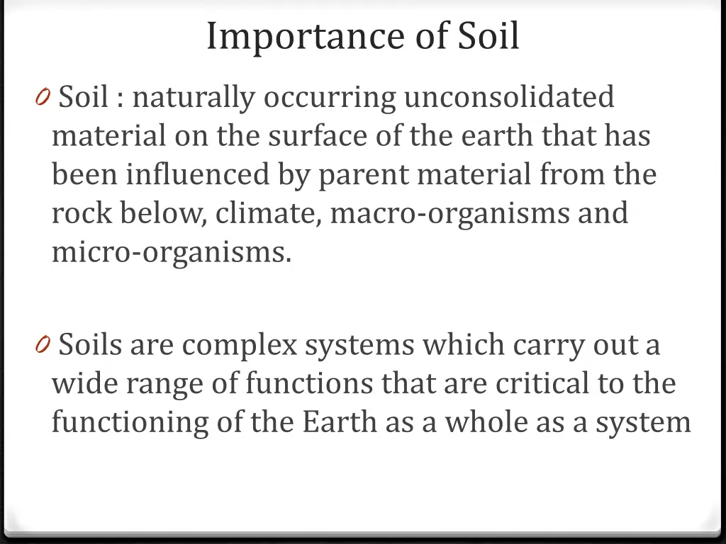 importance of soil