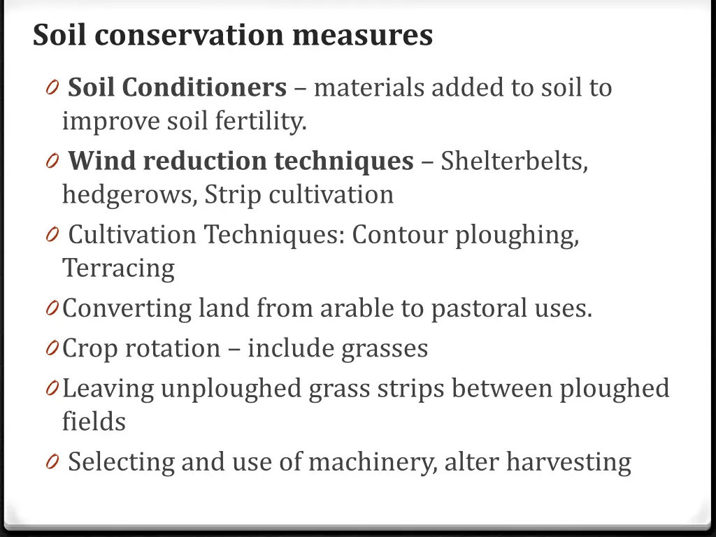 soil conservation measures