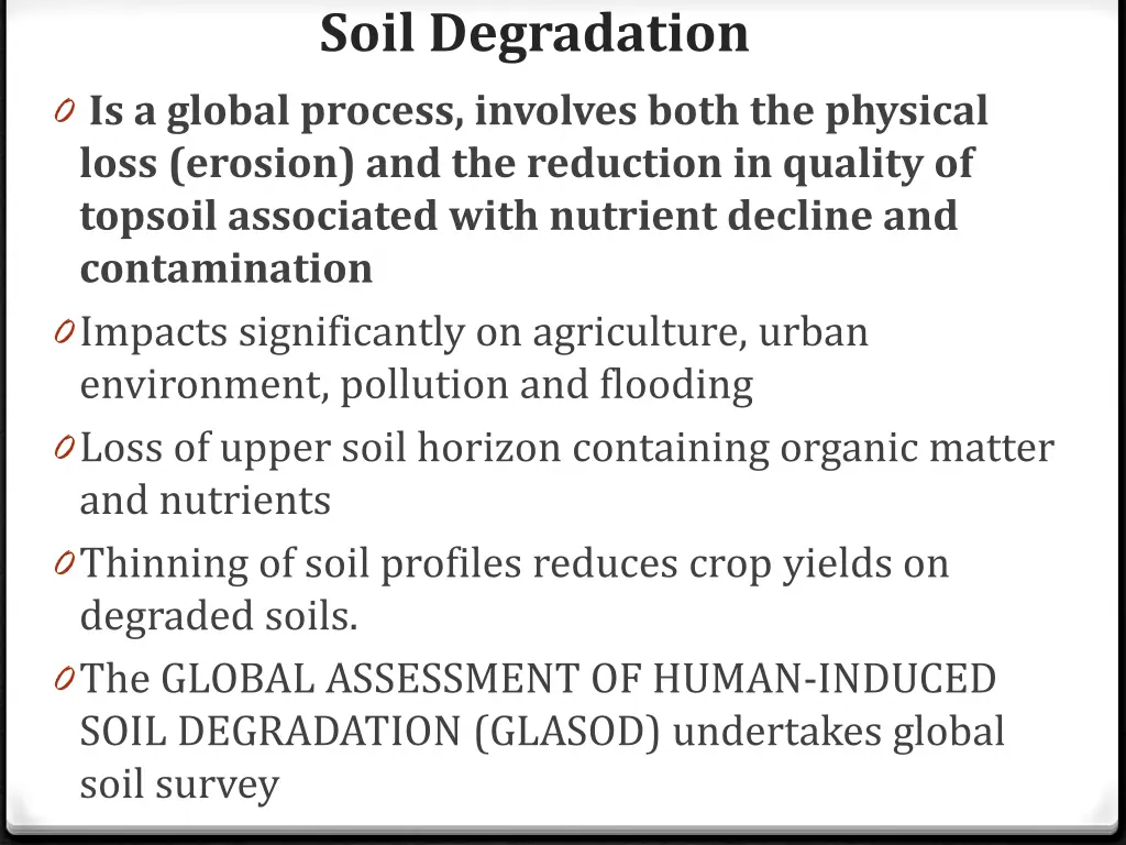 soil degradation