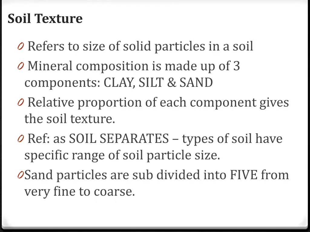 soil texture