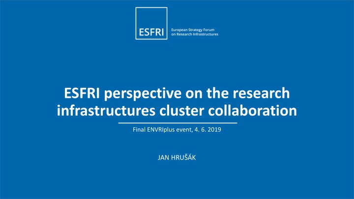 esfri perspective on the research infrastructures